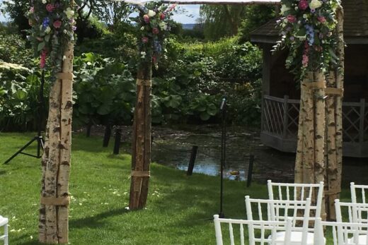 Triple Birch Chuppah hire