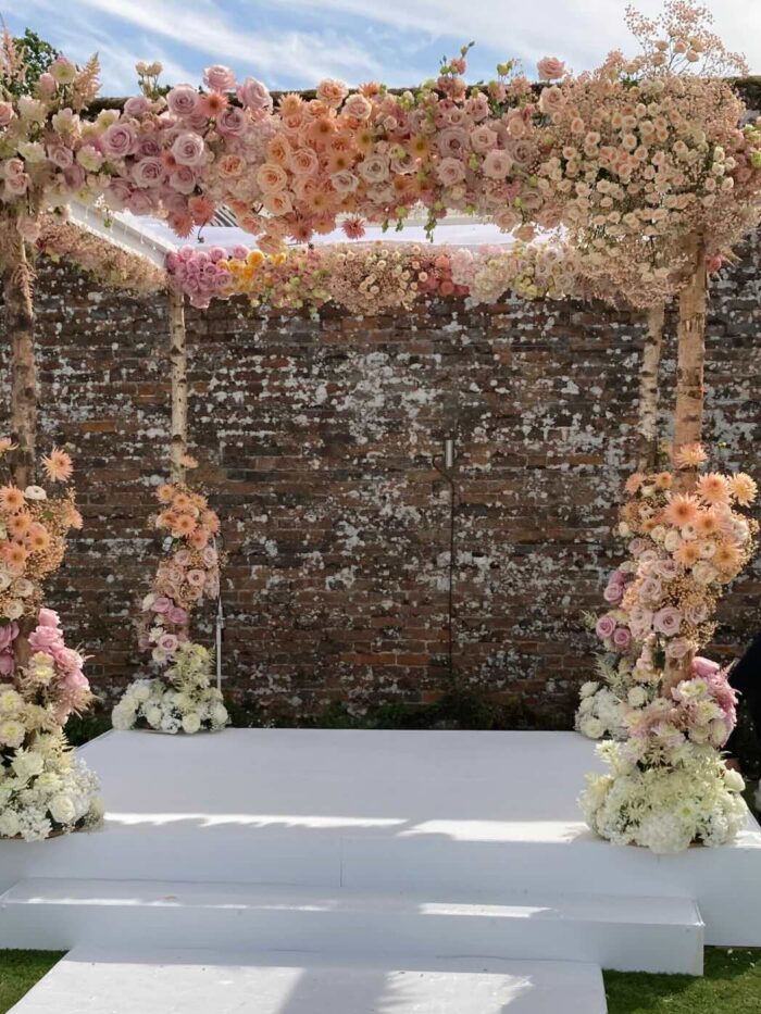 Single Birch Chuppah - Jewish wedding canopy hire