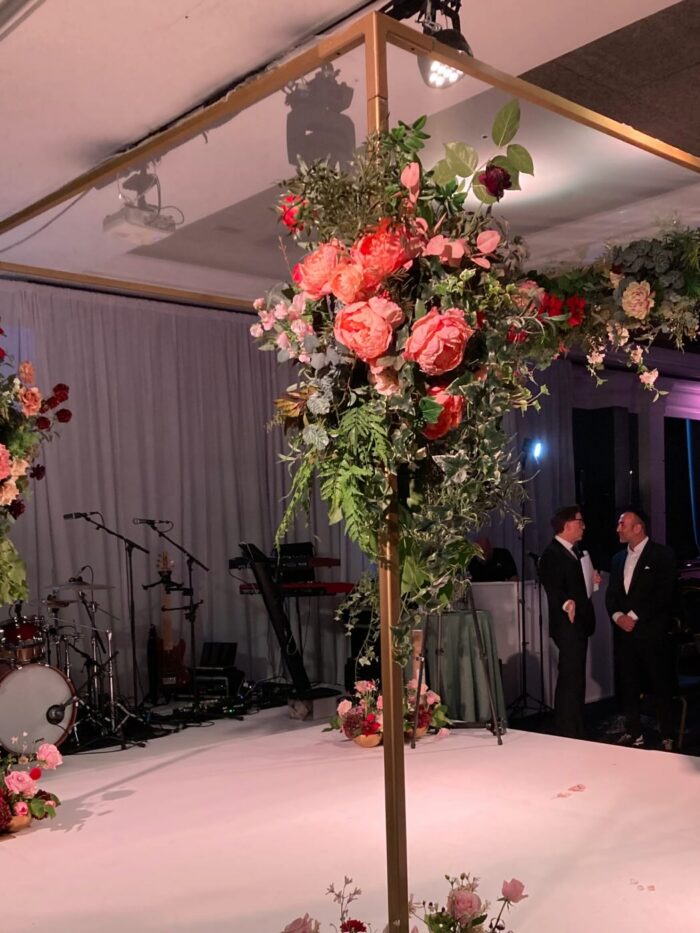 Gold Frame Chuppah - Jewish wedding canopy hire